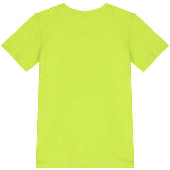 Boys Green Teddy Bear Logo T-Shirt