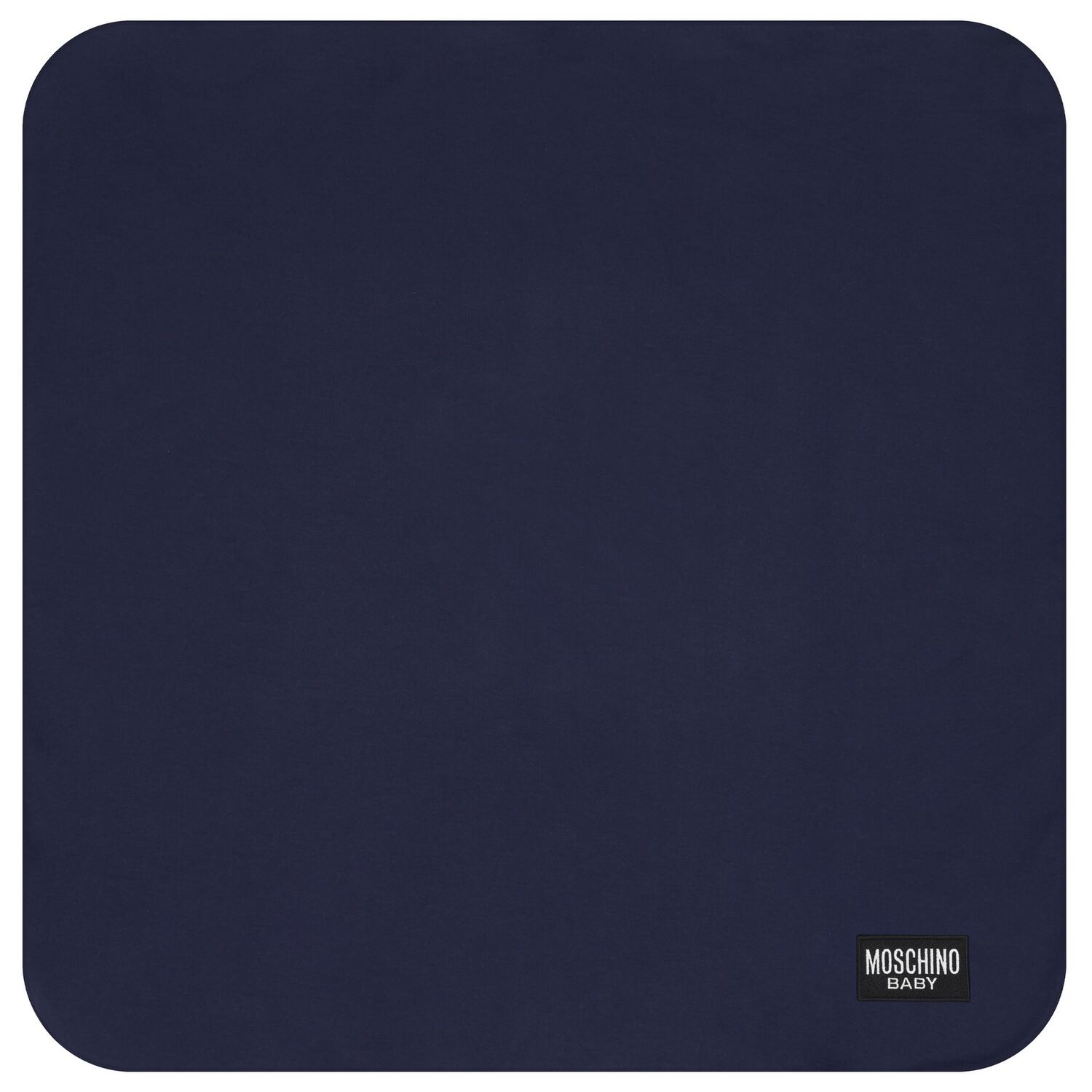 Navy Blue Teddy Bear Logo Baby Blanket, 3, hi-res