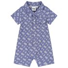 Baby Boys Blue Logo Rompers Gift Set, 1, hi-res