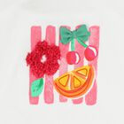 طقم ليجينز للبنات باللون الابيض والوردى , 1, hi-res