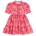 Girls Pink Floral Dress , 1, hi-res