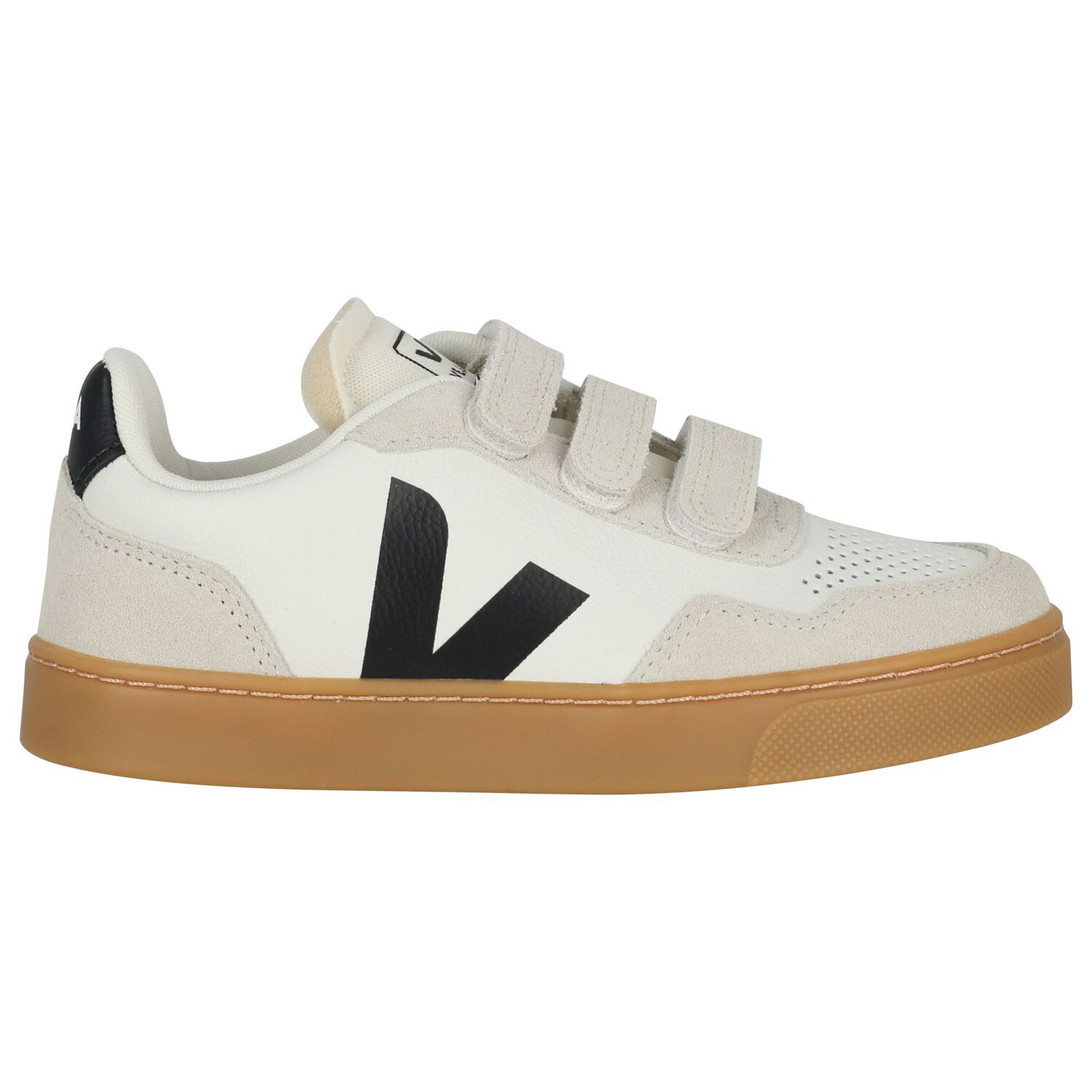 White & Grey Leather & Suede Trainers, 1, hi-res