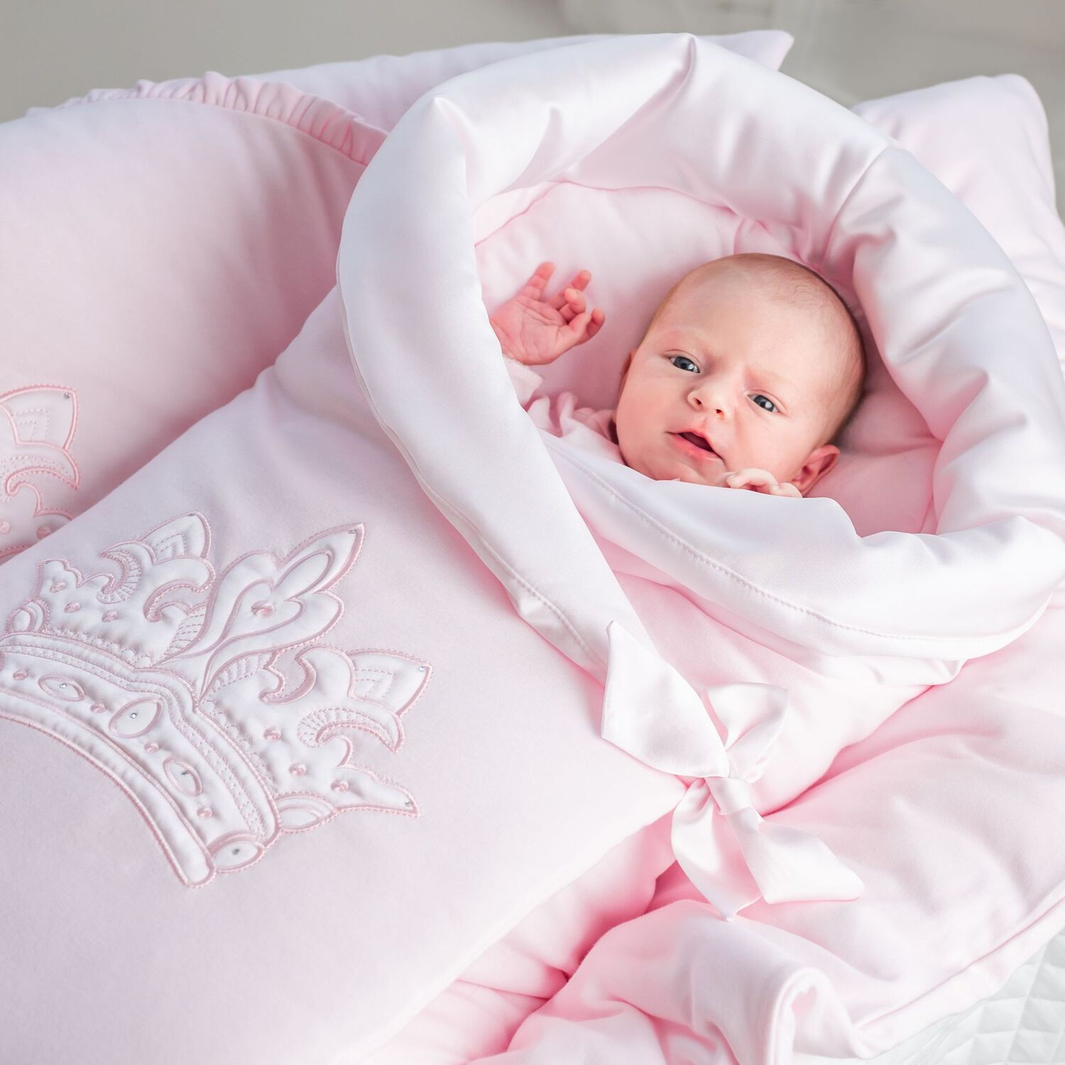 Baby Girls Pink Crown Nest, 1, hi-res image number null