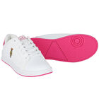Girls White Logo Trainers, 1, hi-res