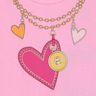 Younger Girls Pink Logo Heart T-Shirt, 2, hi-res