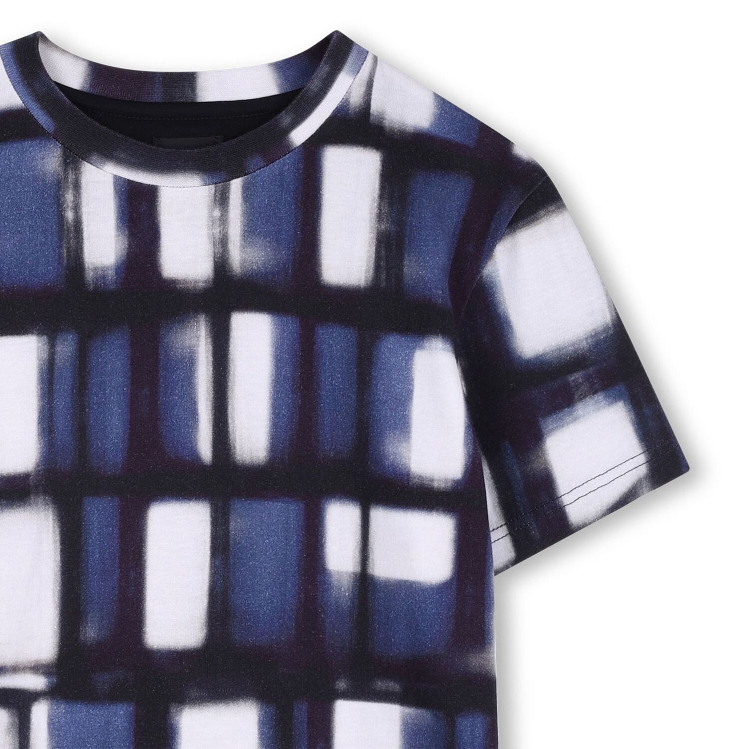 Boys Blue & White Abstract T-Shirt, 1, hi-res