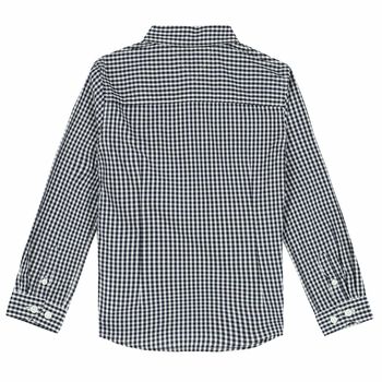 قميص بالشعار باللون الكحلى والابيض للاولاد