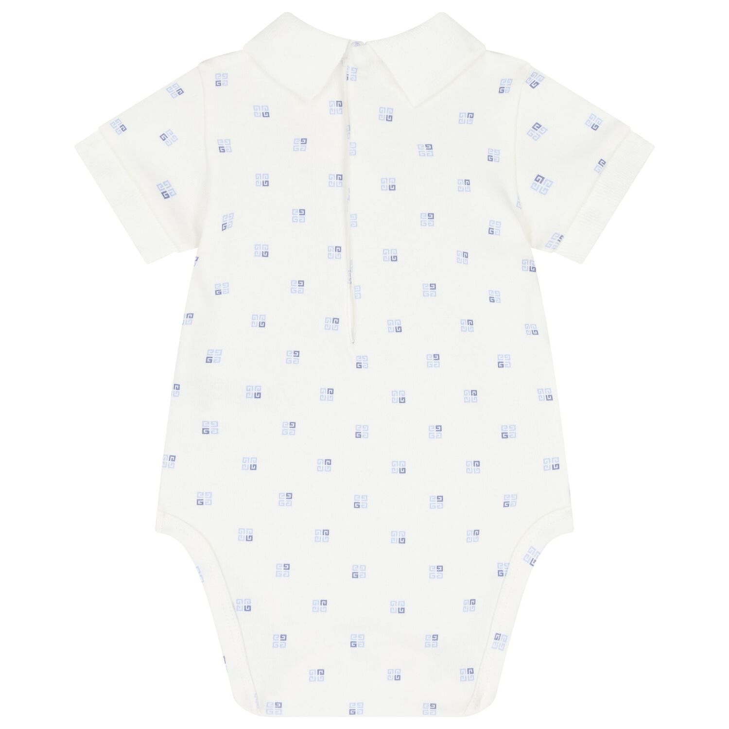 طقم دونجرى اطفال باللون الابيض والازرق , 1, hi-res