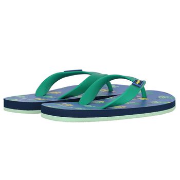 Boys Blue & Green Flip Flops