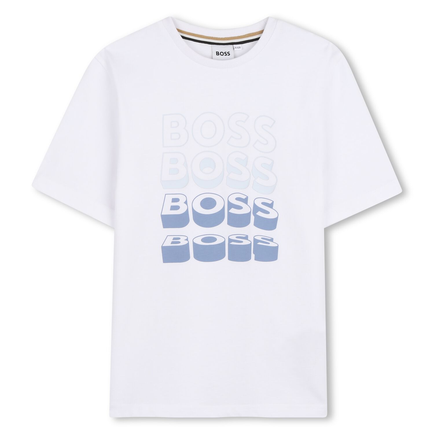 Boys White Logo T-Shirt, 1, hi-res