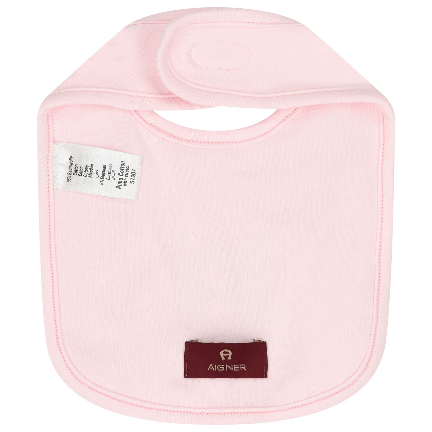 Baby Girls Pink Logo Bib, 3, hi-res
