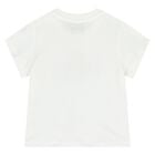 تي شيرت بشعار الدب تيدي باللون الأبيض, 1, hi-res