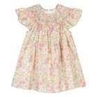 Baby Girls Pink & Yellow Liberty Print Dress, 2, hi-res