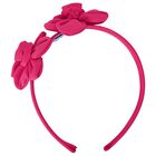 Girls Pink Flower Headband, 1, hi-res