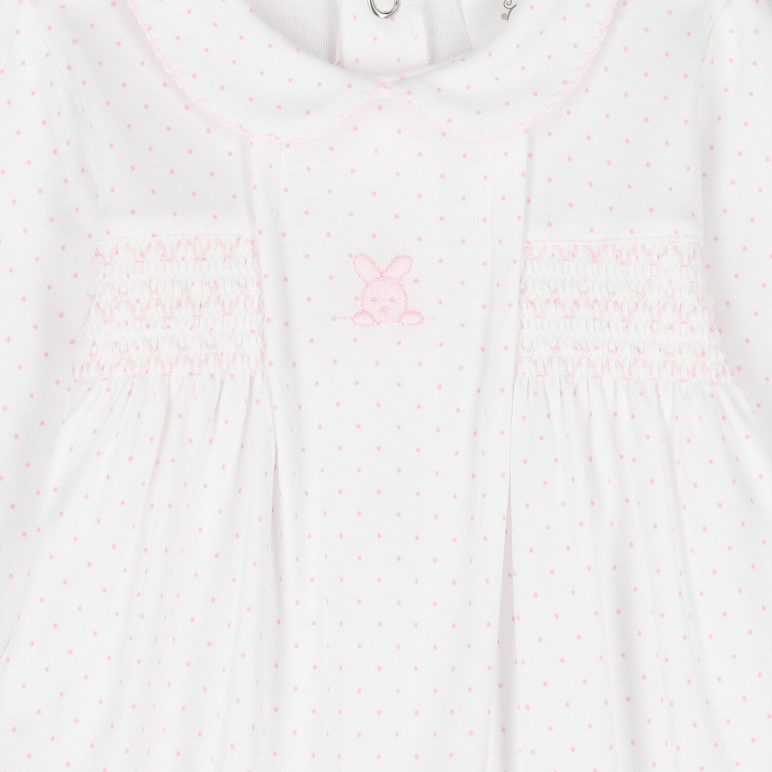 Baby Girls Pink Bunny Babygrow, 2, hi-res