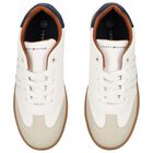 Boys White Logo Trainers, 1, hi-res