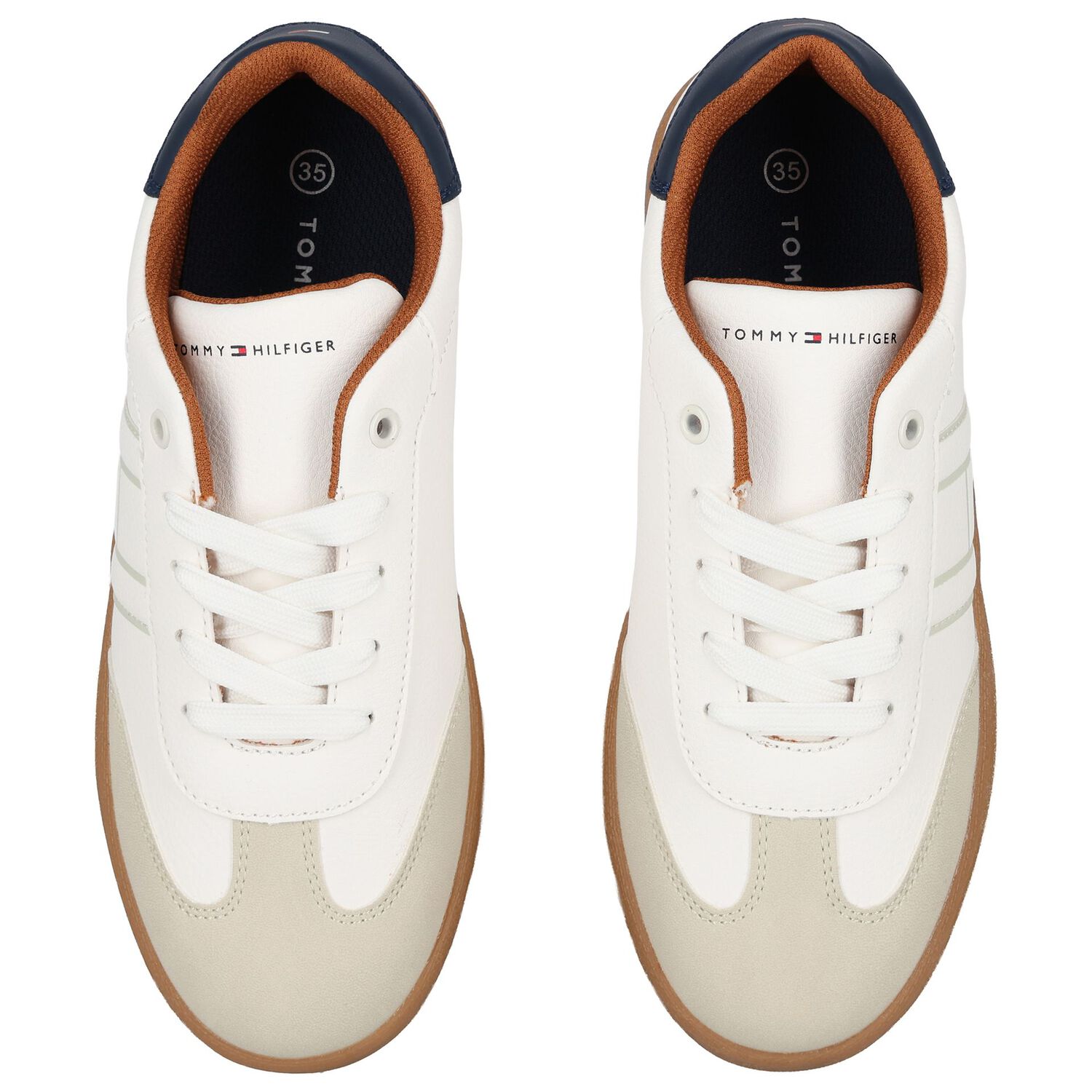 Boys White Logo Trainers, 1, hi-res