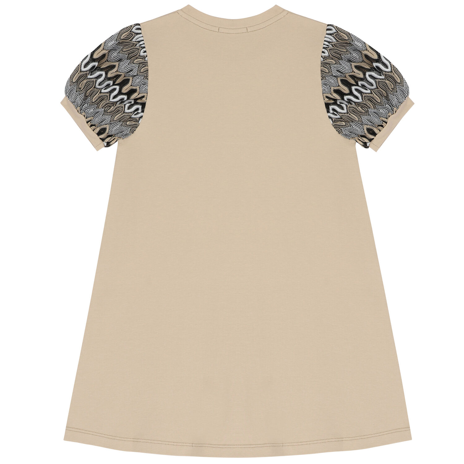 فستان شعار حقيبة باللون البيج, 1, hi-res