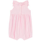 رومبير مخطط بالشعار باللون الوردي والأبيض للبنات, 1, hi-res