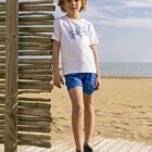 Boys White Logo T-Shirt, 1, hi-res