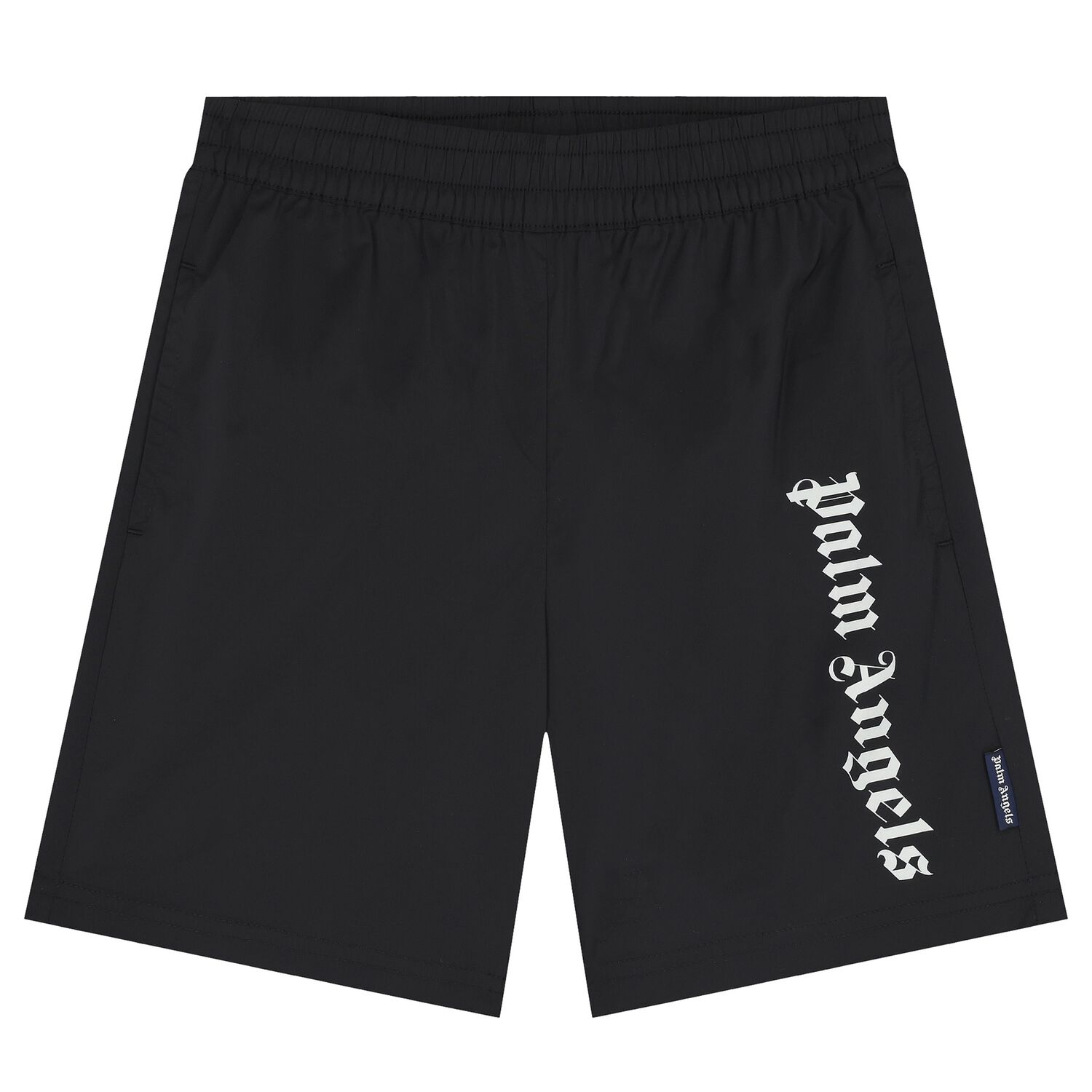 Black Logo Swim Shorts, 1, hi-res