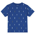 طقم شورت باللون الأزرق والأبيض للأولاد , 2, hi-res