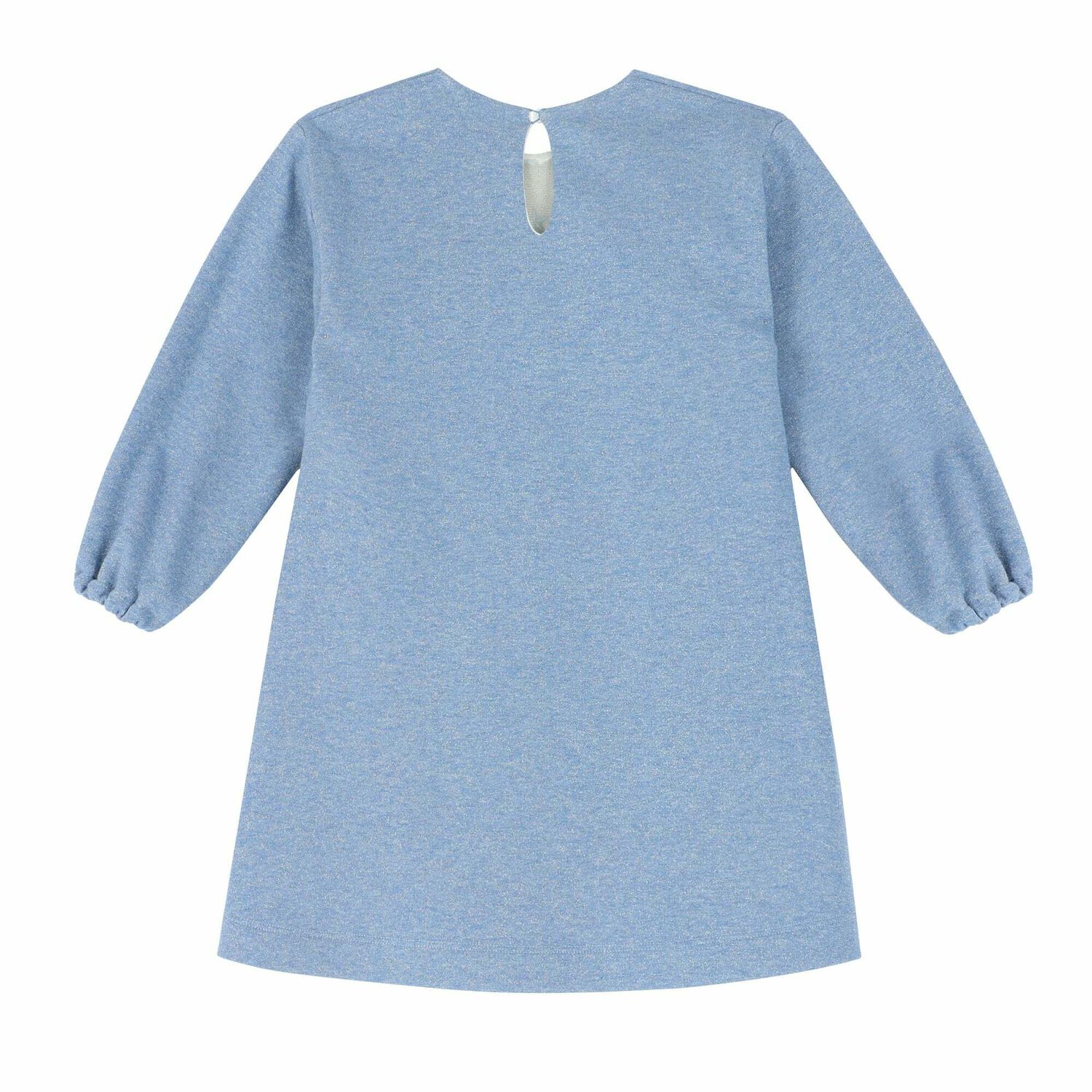 Girls Blue Embroidered Dress, 1, hi-res image number null