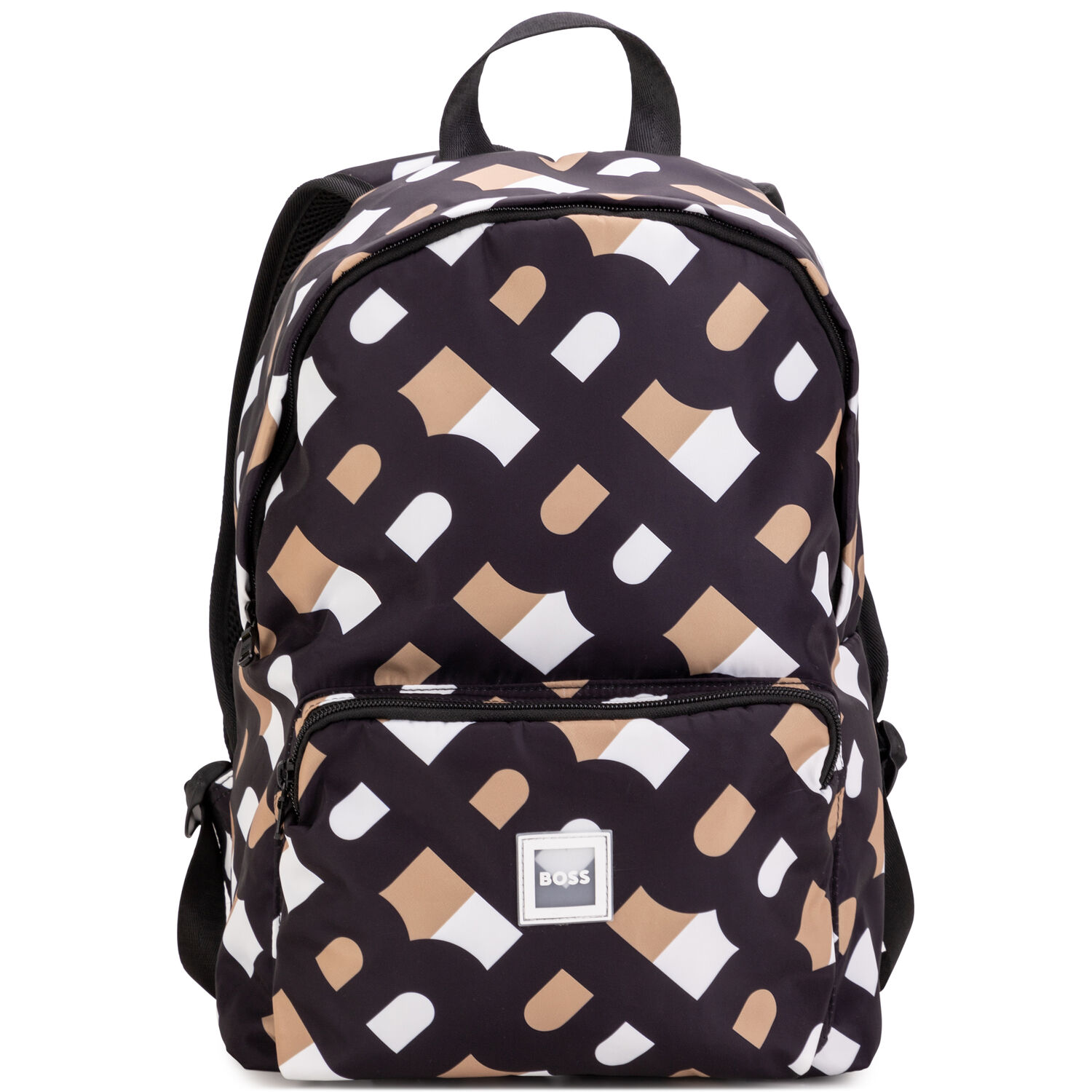 Black Logo Backpack, 1, hi-res