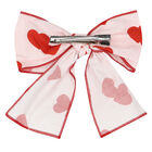 Girls Pink & Red Bow Hair Clip, 1, hi-res