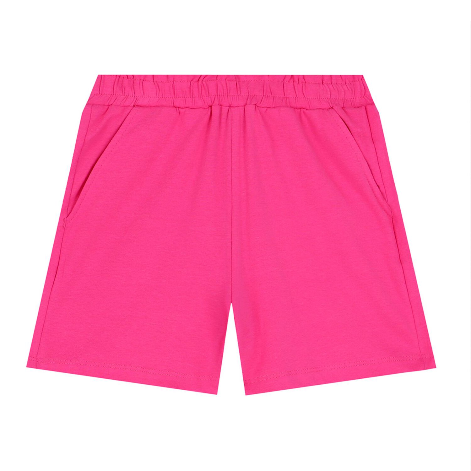 Girls White & Pink Shorts Set, 1, hi-res
