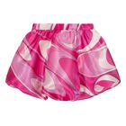 Girls Pink & Purple Marmo Satin Skirt, 1, hi-res