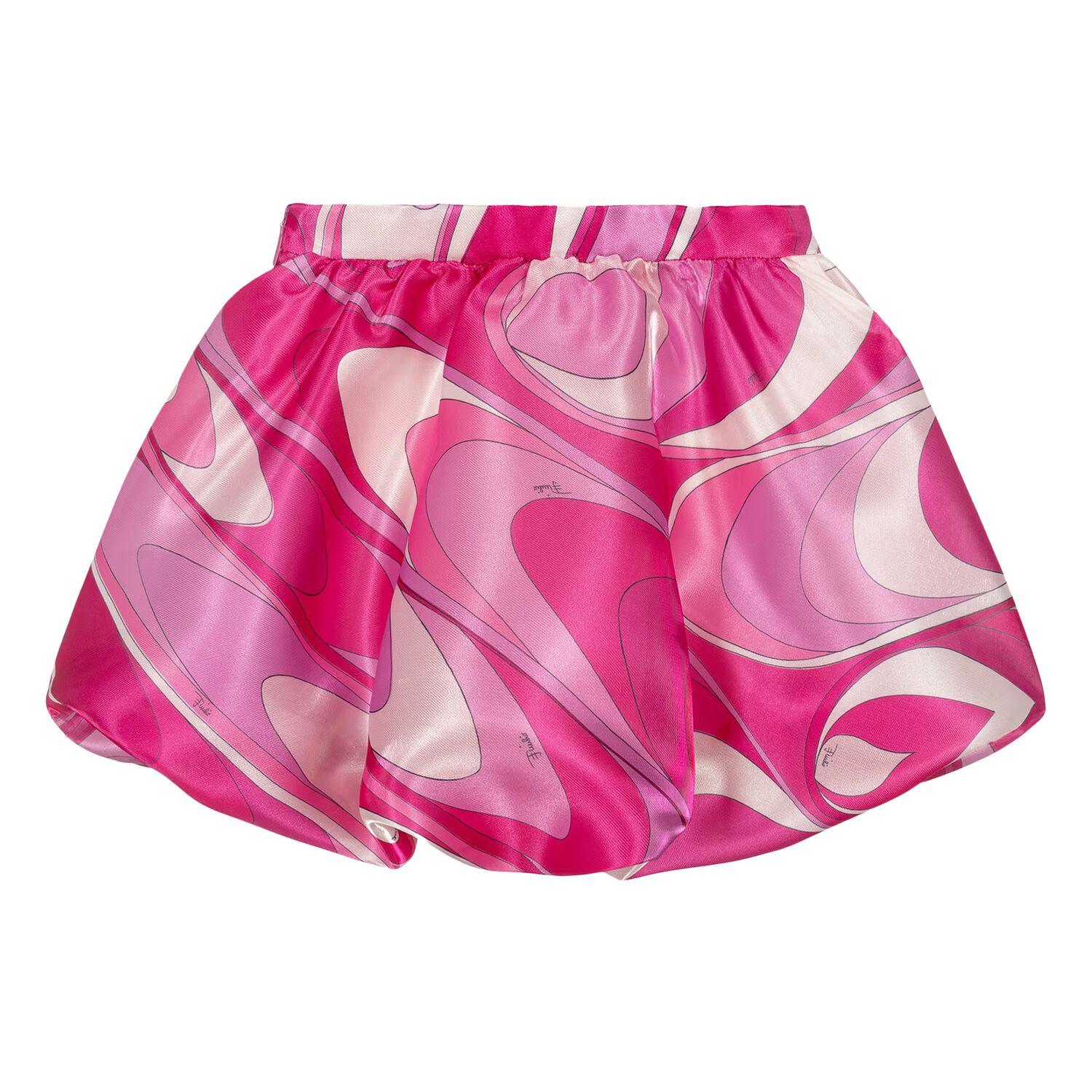 Girls Pink & Purple Marmo Satin Skirt, 1, hi-res