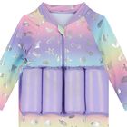 Baby Girls Purple Float Sun Suit, 1, hi-res