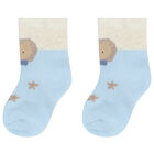 Baby Boys Blue & Ivory Socks ( 4-Pack ), 1, hi-res