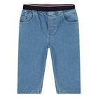Younger Boys Blue Logo Denim Jeans, 2, hi-res