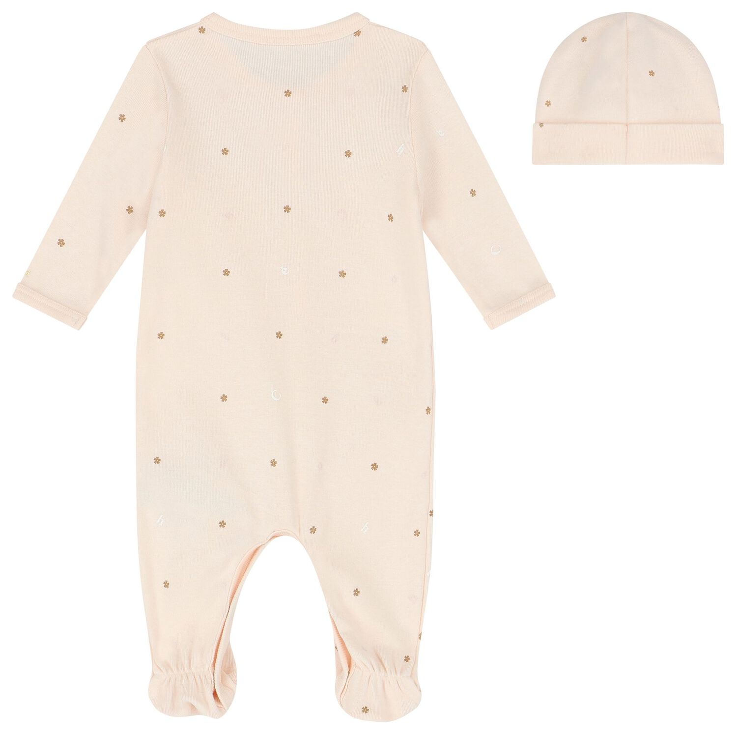 طقم هدية أفرول بنات بالشعار باللون الوردى, 1, hi-res