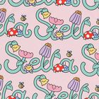 Younger Girls Pink Logo Flower Swimsuit, 1, hi-res