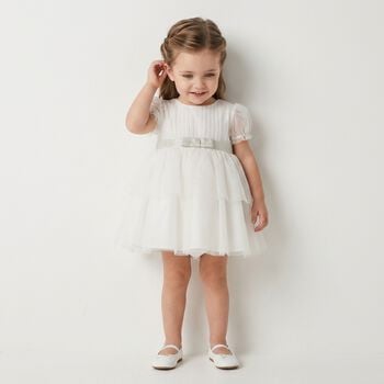 Baby Girls Ivory Tulle Dress Set