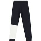 Girls Navy Logo Joggers, 1, hi-res