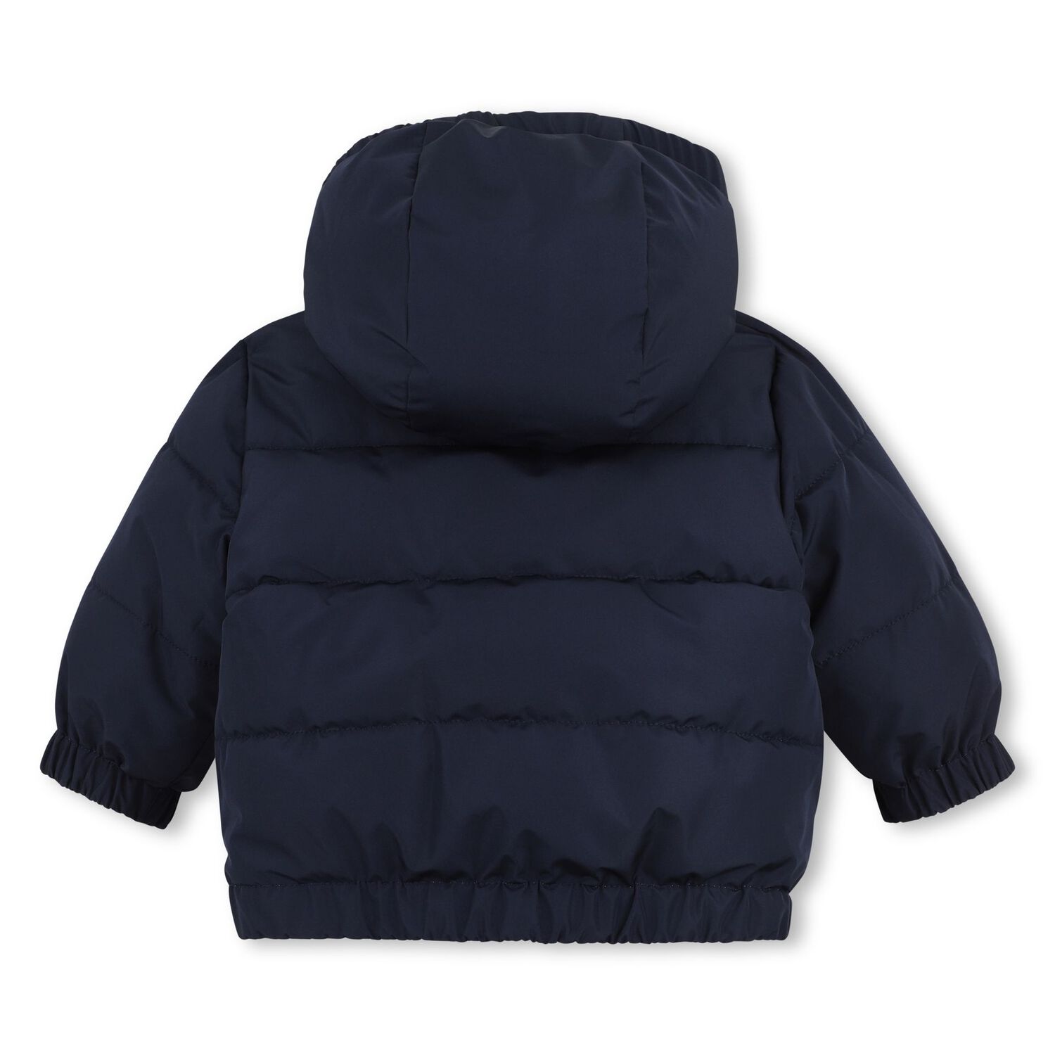 Baby Boys Navy & Blue Reversible Puffer Jacket, 1, hi-res