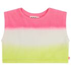 Girls Pink & Yellow Ombre Top, 1, hi-res