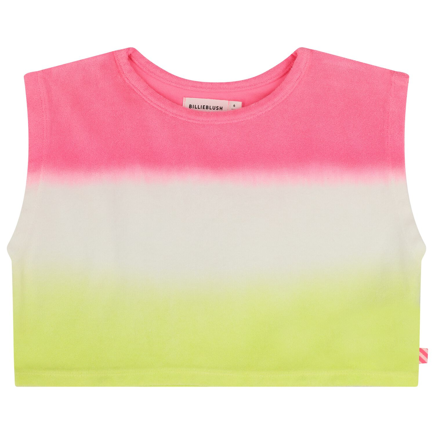 Girls Pink & Yellow Ombre Top, 1, hi-res