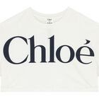 Girls Ivory Logo T-Shirt, 1, hi-res