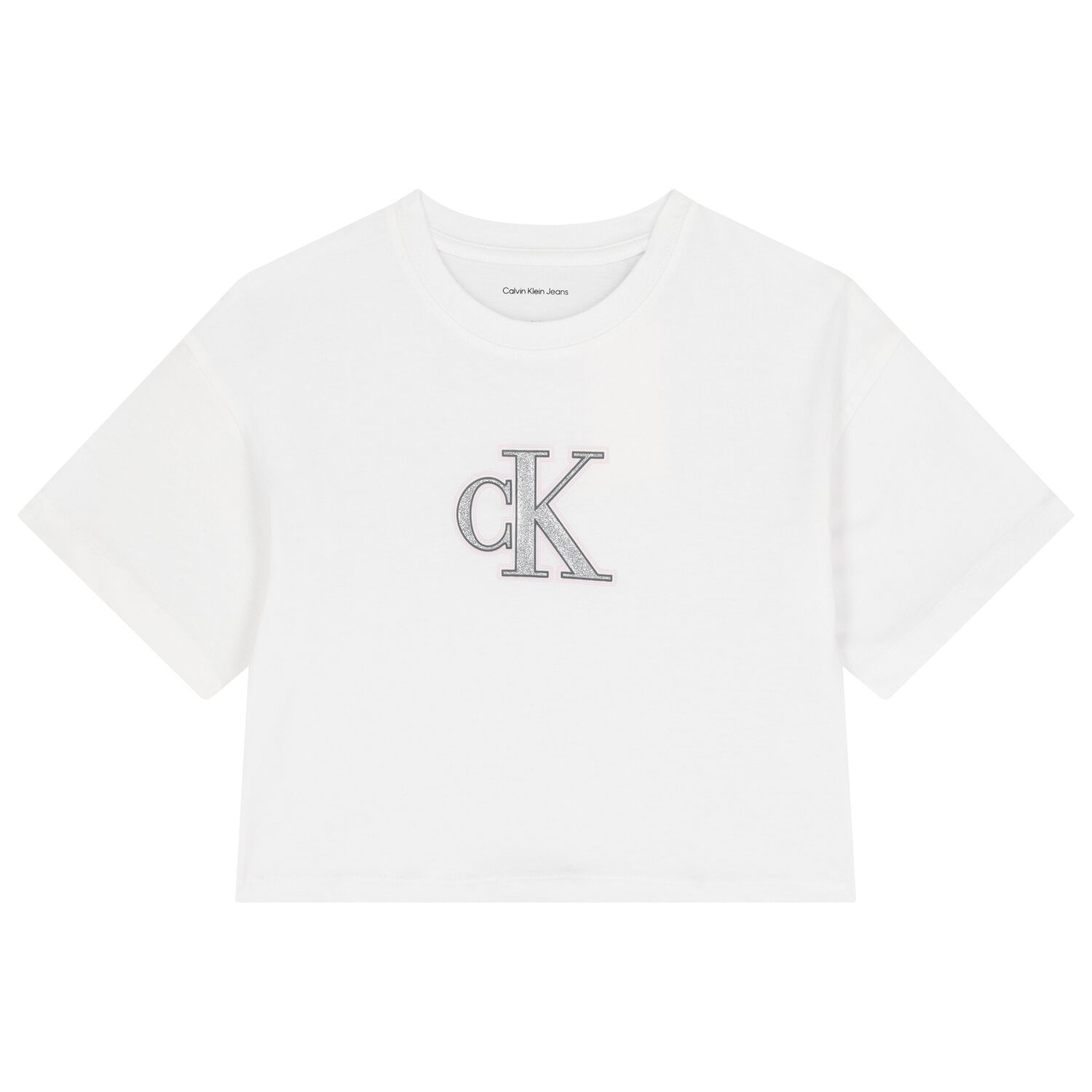 Girls White Logo T-Shirt, 1, hi-res