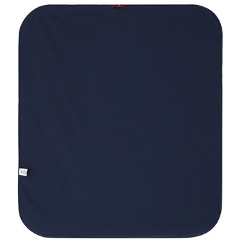 Baby Boys White & Navy Blue Logo Blanket