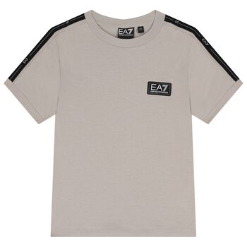Boys Beige Logo T-Shirt