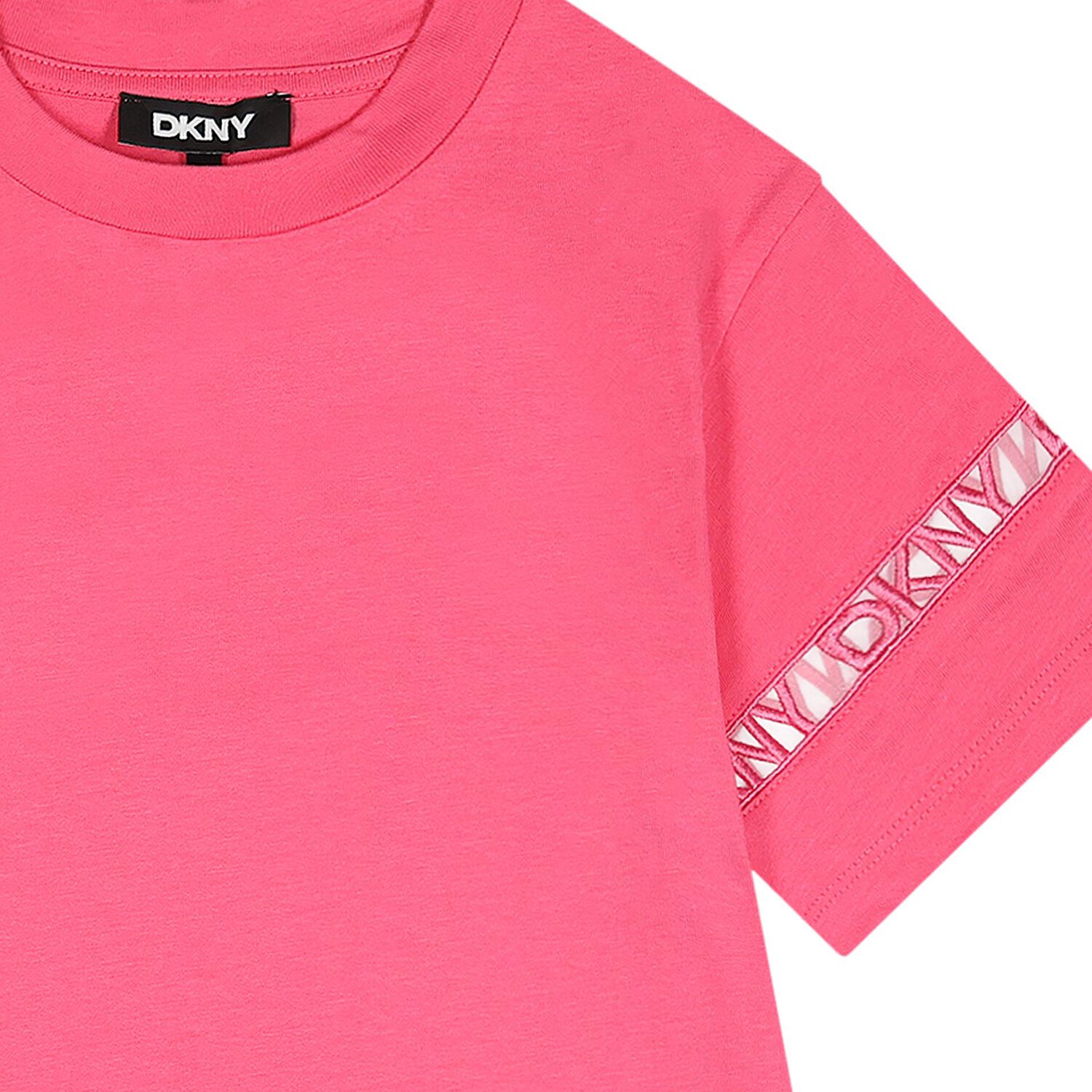 Girls Pink Logo Dress, 1, hi-res