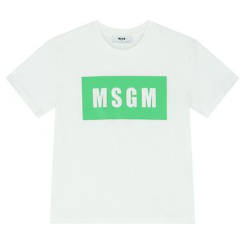 White & Green Logo T-Shirt