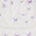 Girls White Floral Butterfly Dress, 1, hi-res