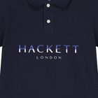 Boys Navy Cotton Logo Polo Shirt, 2, hi-res